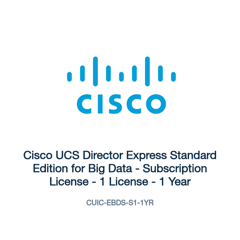 CUIC-EBDS-S1-1YR: Cisco UCS Director Express Standard Edition for Big Data
