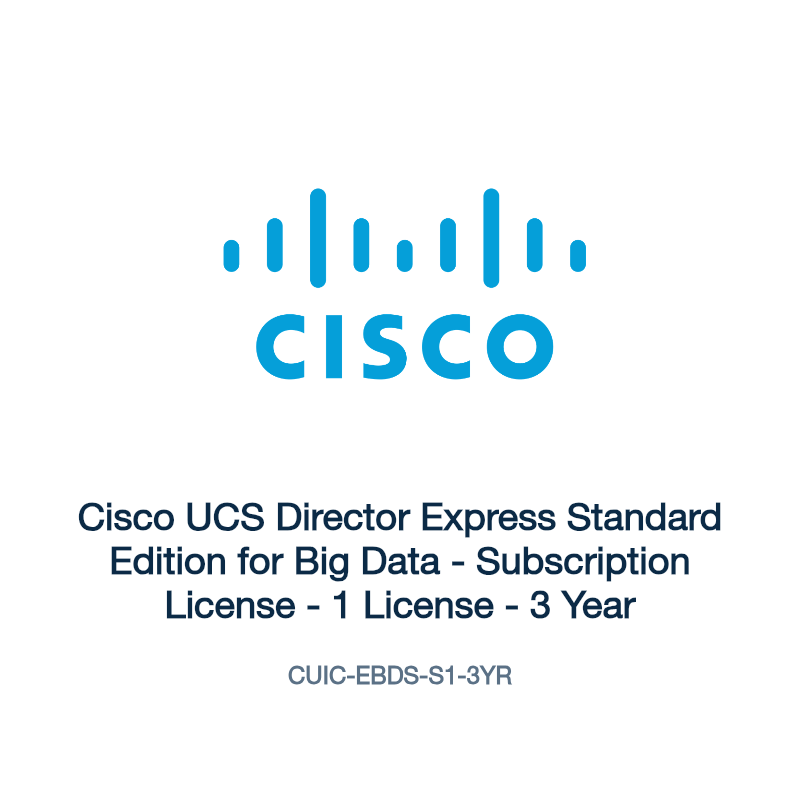 CUIC-EBDS-S1-3YR: Cisco UCS Director Express Standard Edition for Big Data