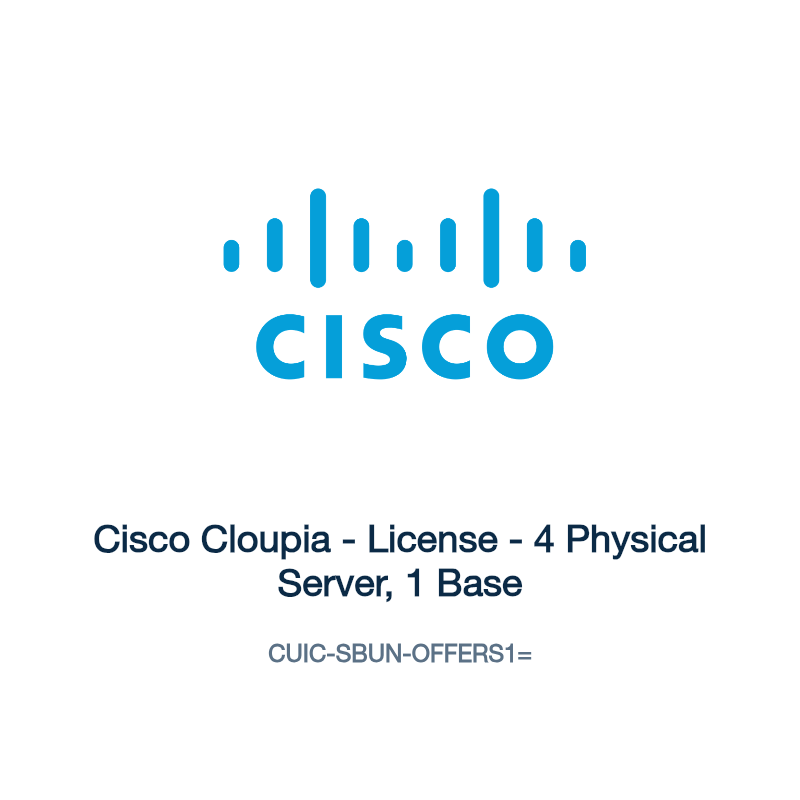 CUIC-SBUN-OFFERS1=: Cisco Cloupia - License - 4 Physical Server, 1 Base