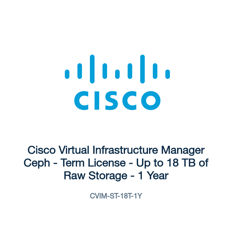 CVIM-ST-18T-1Y: Cisco Virtual Infrastructure Manager Ceph