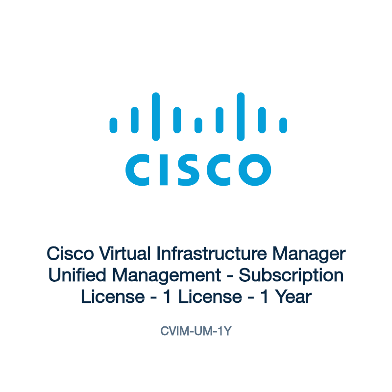 CVIM-UM-1Y: Cisco Virtual Infrastructure Manager Unified Management