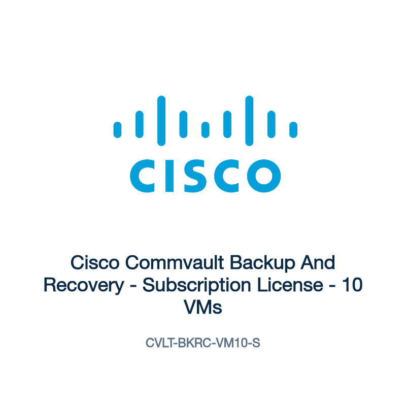 CVLT-BKRC-VM10-S: Cisco Commvault Backup And Recovery
