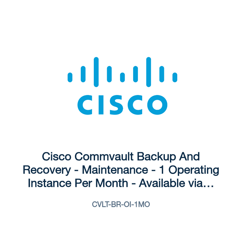 CVLT-BR-OI-1MO: Cisco Commvault Backup And Recovery