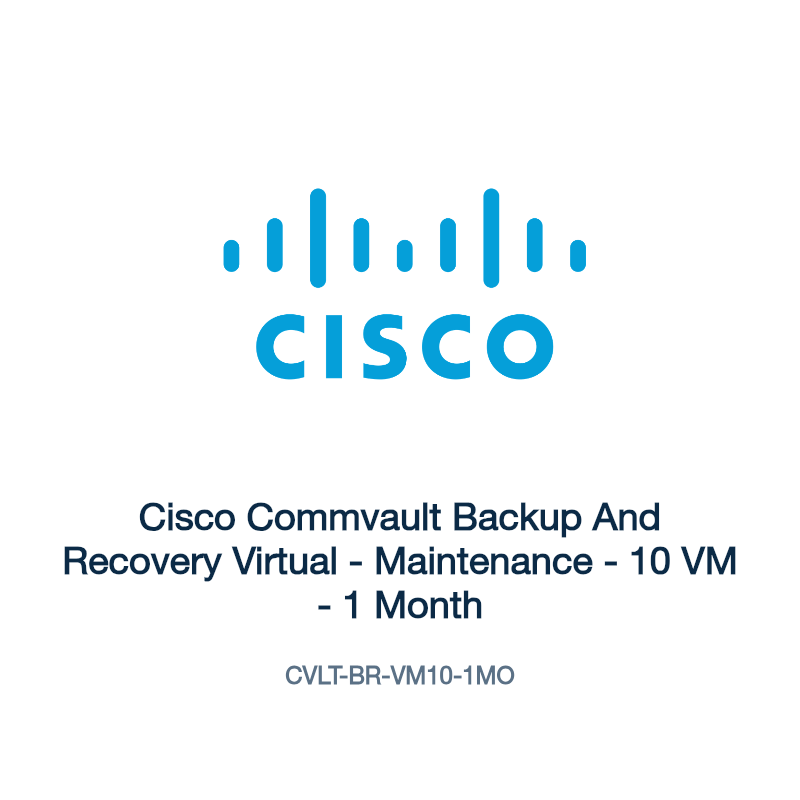 CVLT-BR-VM10-1MO: Cisco Commvault Backup And Recovery Virtual