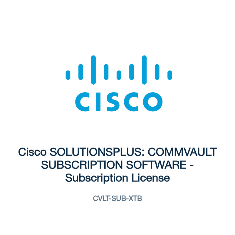 CVLT-SUB-XTB: Cisco SOLUTIONSPLUS: COMMVAULT SUBSCRIPTION SOFTWARE