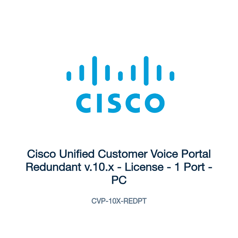 CVP-10X-REDPT: Cisco Unified Customer Voice Portal Redundant v.10.x