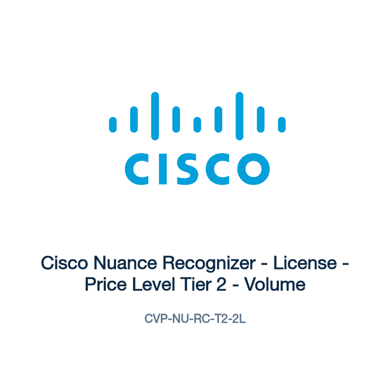 CVP-NU-RC-T2-2L: Cisco Nuance Recognizer