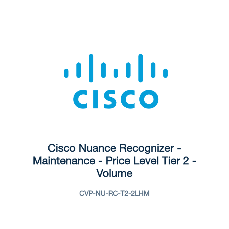 CVP-NU-RC-T2-2LHM: Cisco Nuance Recognizer