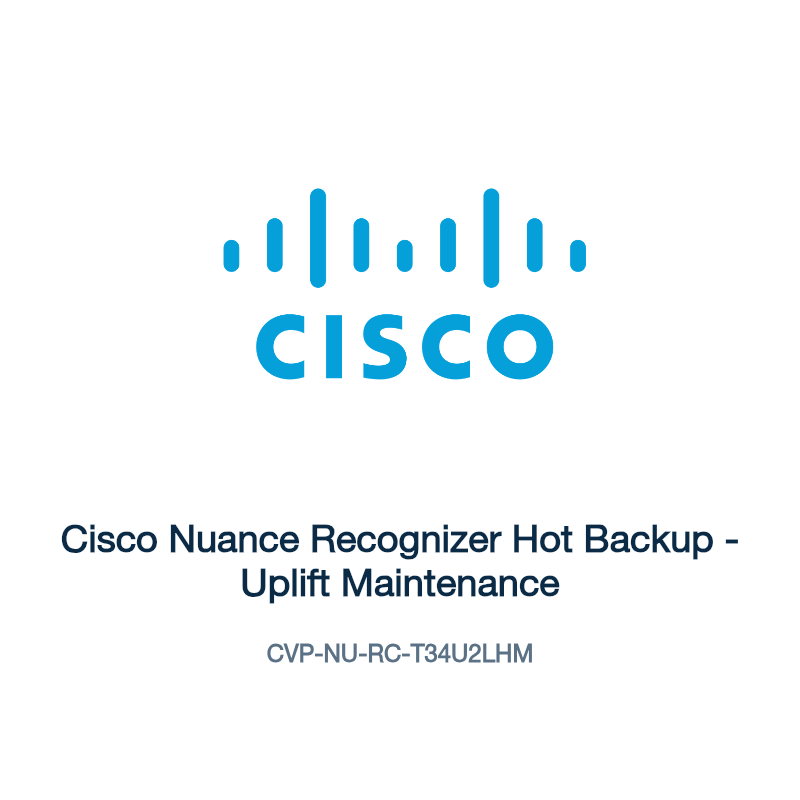 CVP-NU-RC-T34U2LHM: Cisco Nuance Recognizer Hot Backup