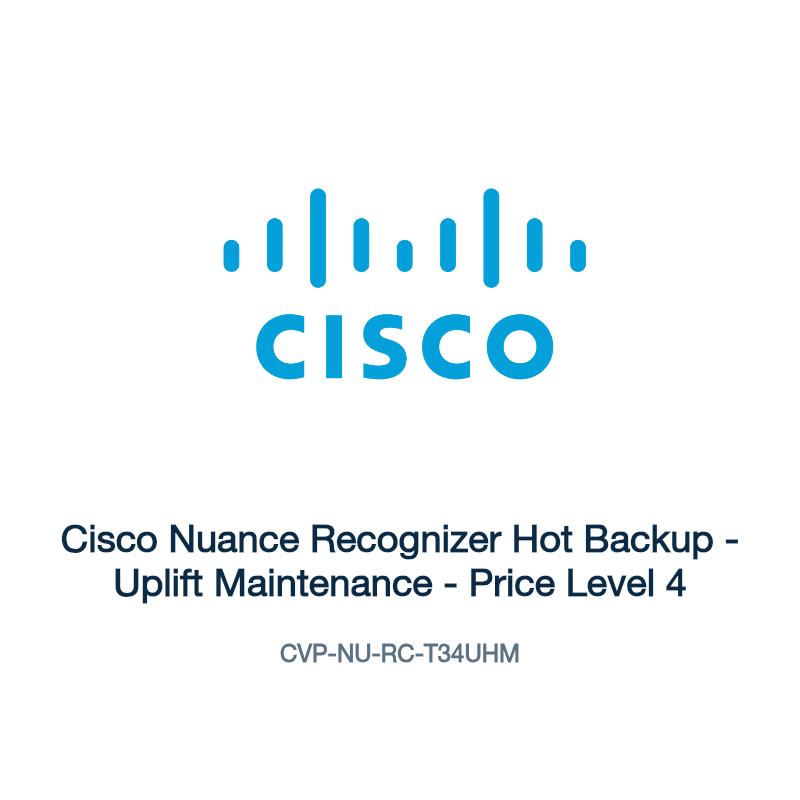 CVP-NU-RC-T34UHM: Cisco Nuance Recognizer Hot Backup