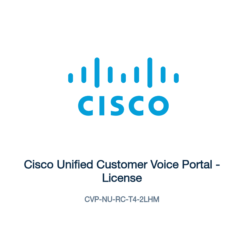 CVP-NU-RC-T4-2LHM: Cisco Unified Customer Voice Portal