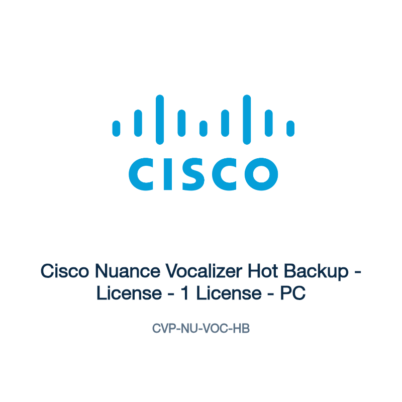 CVP-NU-VOC-HB: Cisco Nuance Vocalizer Hot Backup