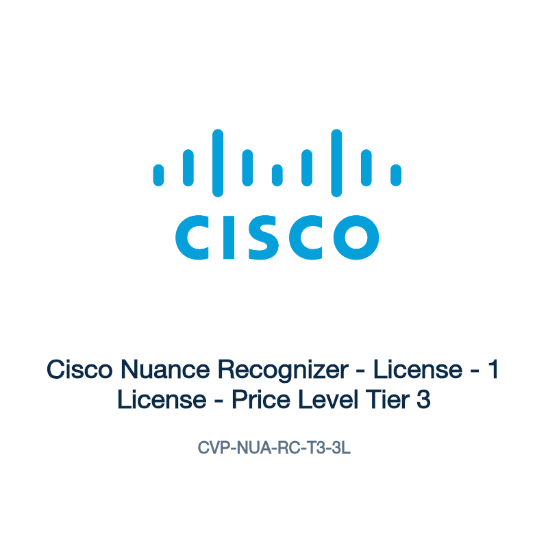 CVP-NUA-RC-T3-3L: Cisco Nuance Recognizer