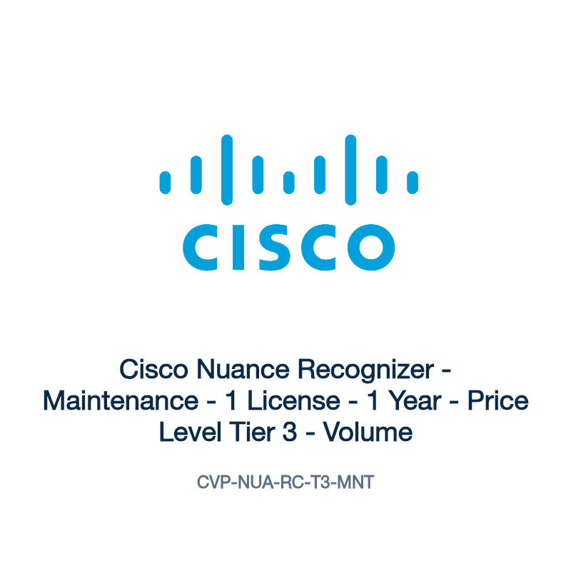 CVP-NUA-RC-T3-MNT: Cisco Nuance Recognizer