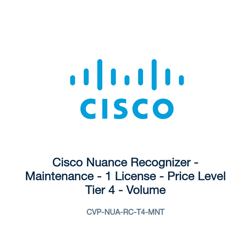 CVP-NUA-RC-T4-MNT: Cisco Nuance Recognizer