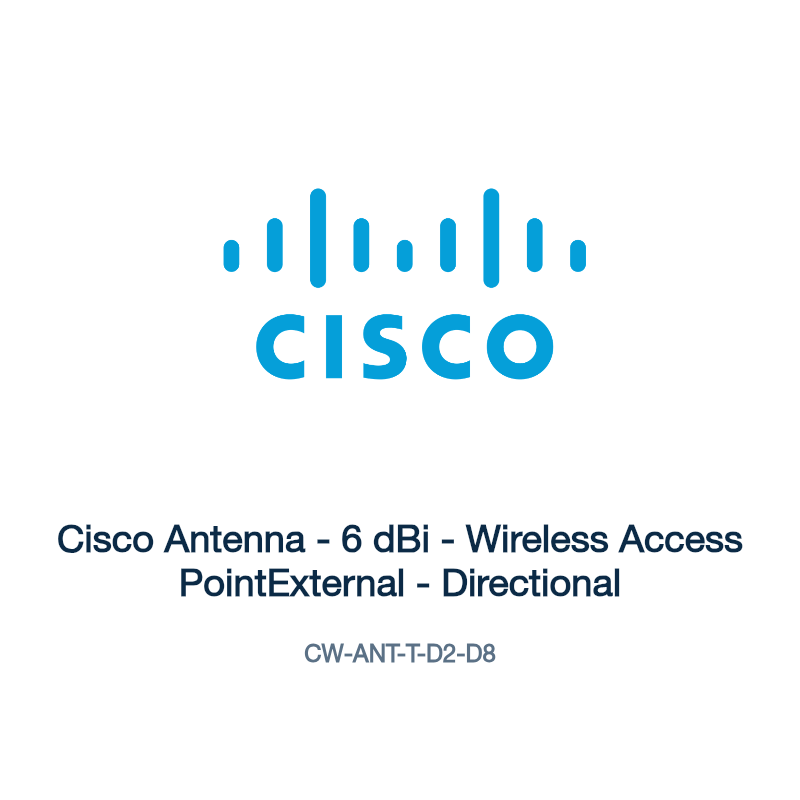 CW-ANT-T-D2-D8: Cisco Antenna - 6 dBi - Wireless Access PointExternal - Directional