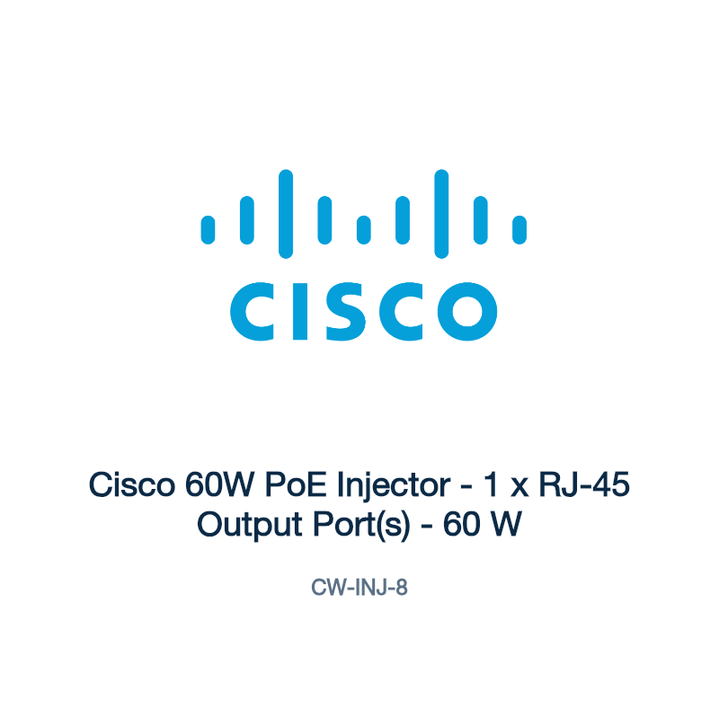 CW-INJ-8: Cisco 60W PoE Injector