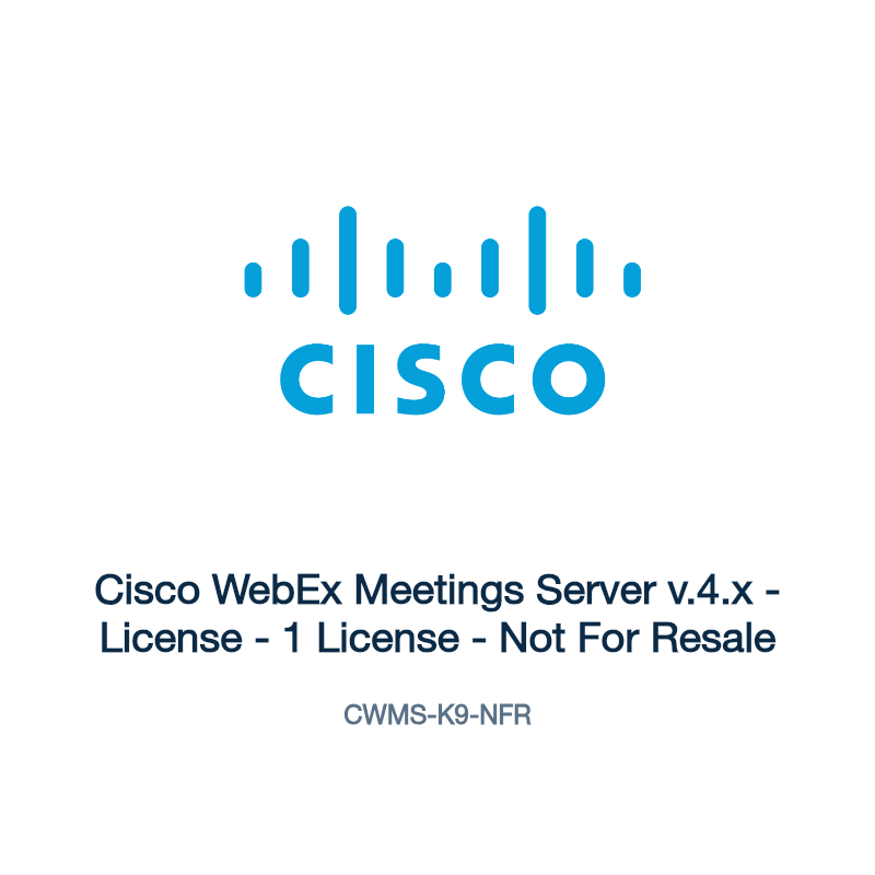 CWMS-K9-NFR: Cisco WebEx Meetings Server v.4.x