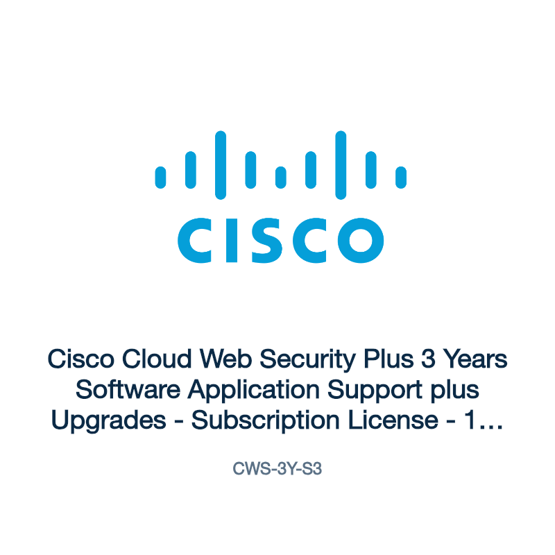 CWS-3Y-S3: Cisco Cloud Web Security Plus 3 Years Software Application Support