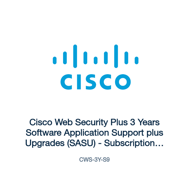 CWS-3Y-S9: Cisco Web Security Plus 3 Years Software Application Support plus