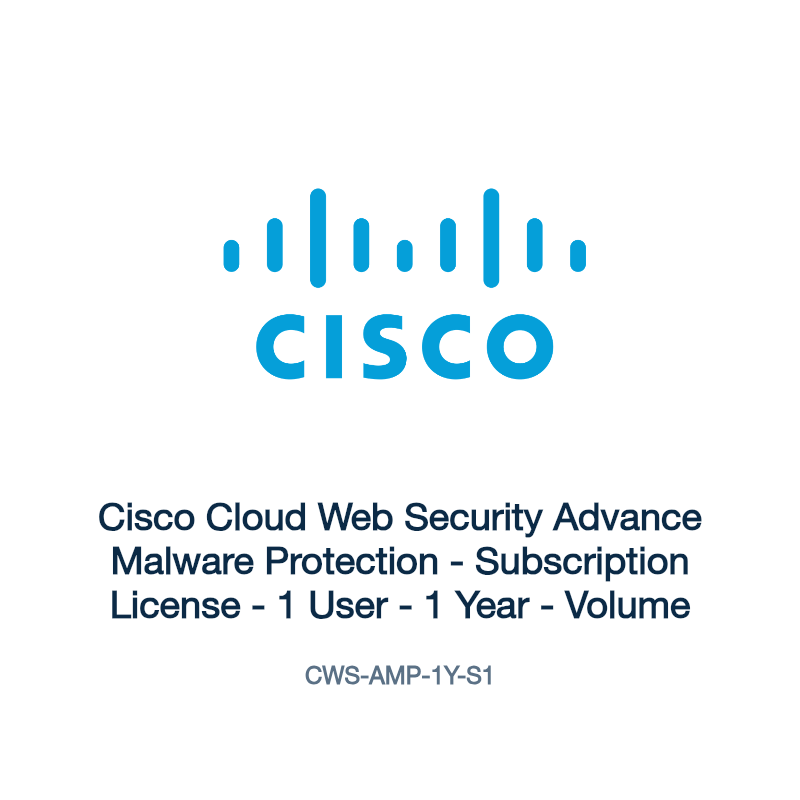 CWS-AMP-1Y-S1: Cisco Cloud Web Security Advance Malware Protection