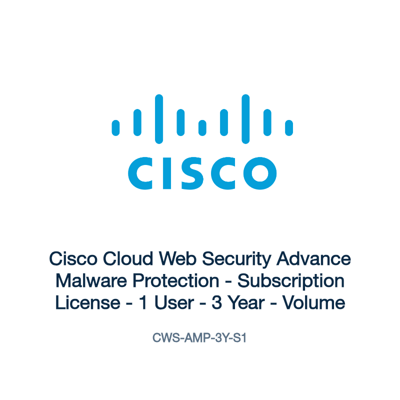 CWS-AMP-3Y-S1: Cisco Cloud Web Security Advance Malware Protection