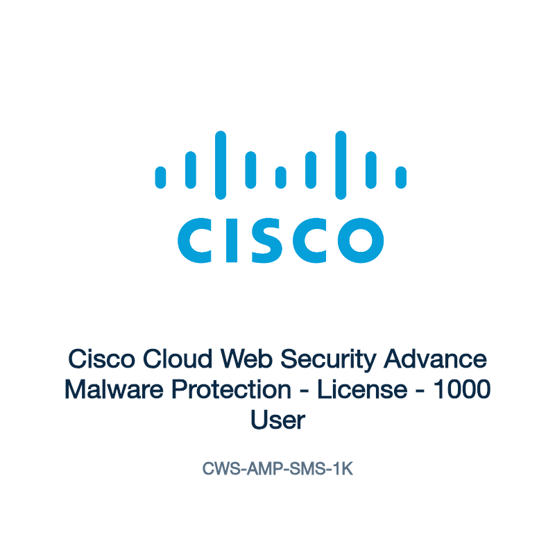 CWS-AMP-SMS-1K: Cisco Cloud Web Security Advance Malware Protection
