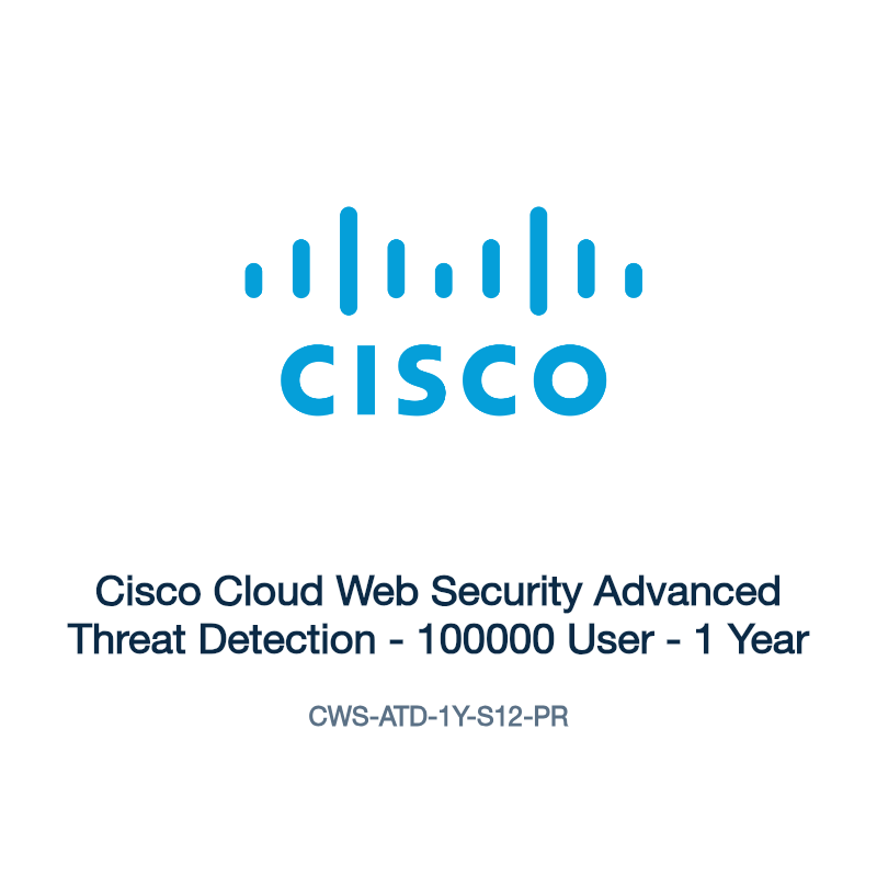 CWS-ATD-1Y-S12-PR: Cisco Cloud Web Security Advanced Threat Detection