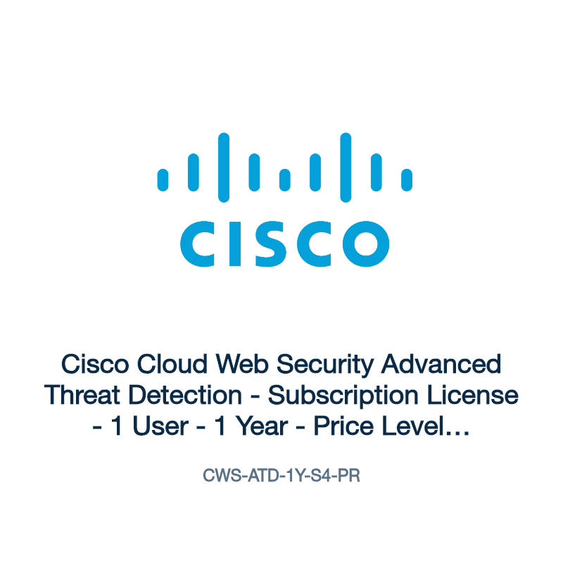 CWS-ATD-1Y-S4-PR: Cisco Cloud Web Security Advanced Threat Detection