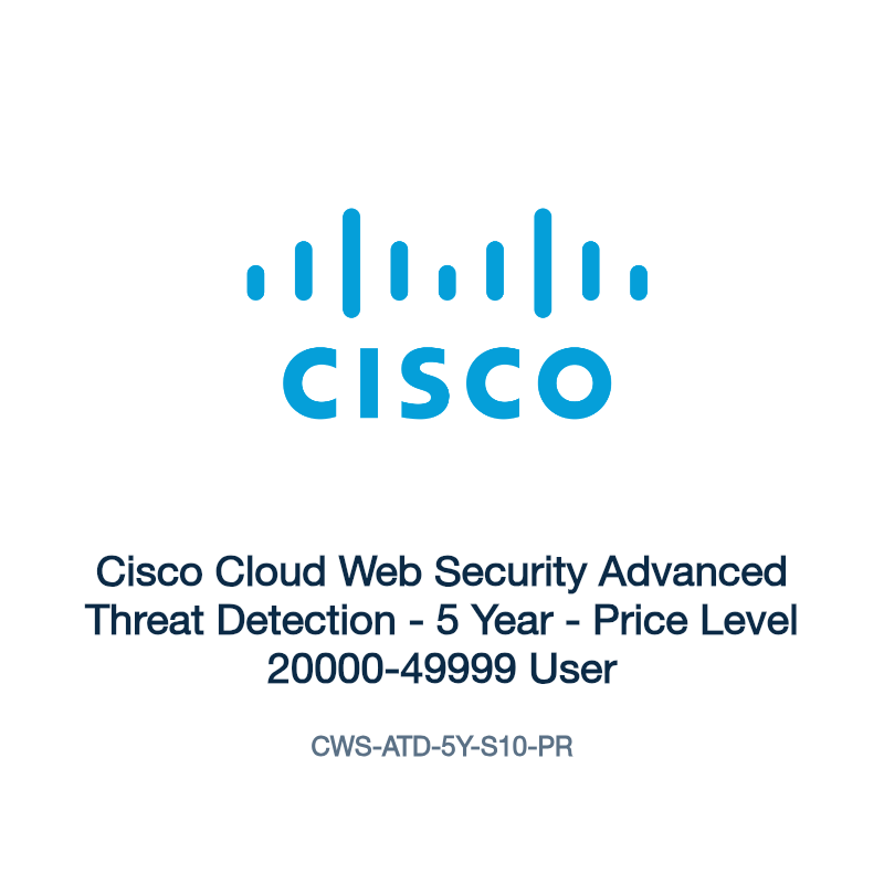 CWS-ATD-5Y-S10-PR: Cisco Cloud Web Security Advanced Threat Detection