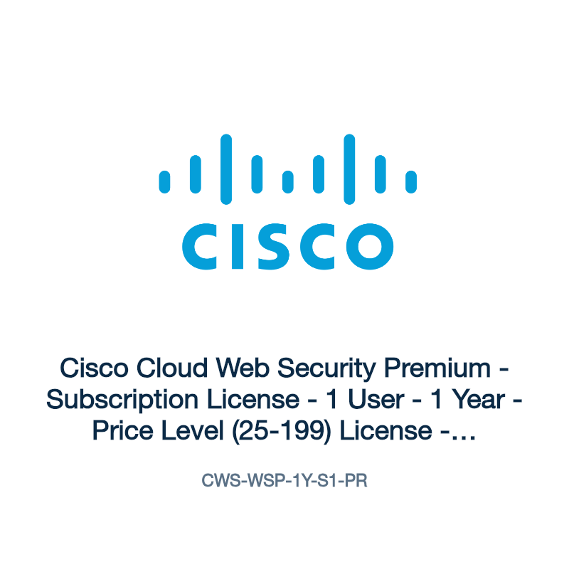 CWS-WSP-1Y-S1-PR: Cisco Cloud Web Security Premium