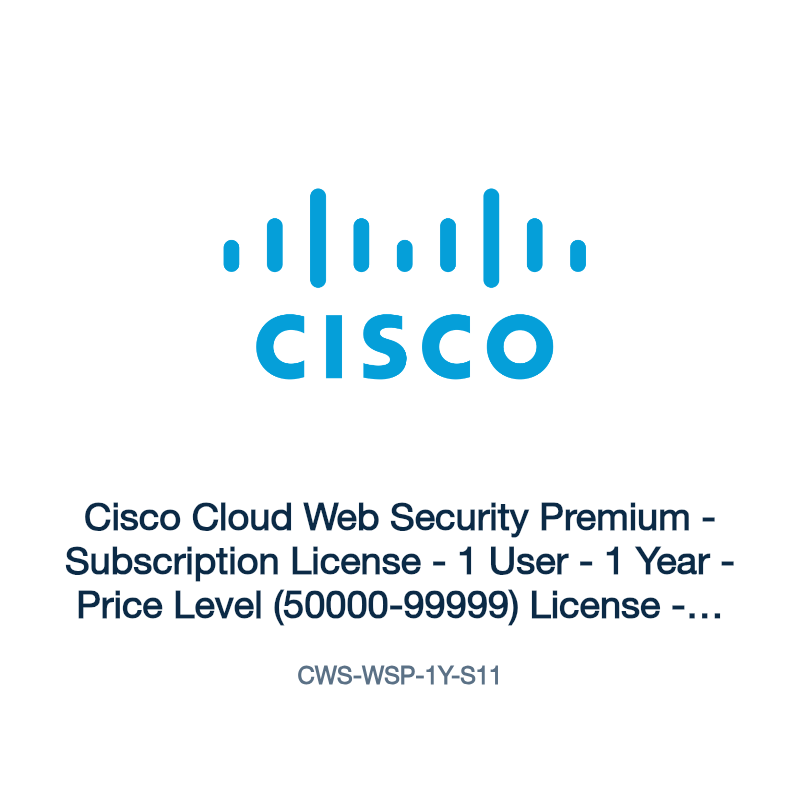 CWS-WSP-1Y-S11: Cisco Cloud Web Security Premium