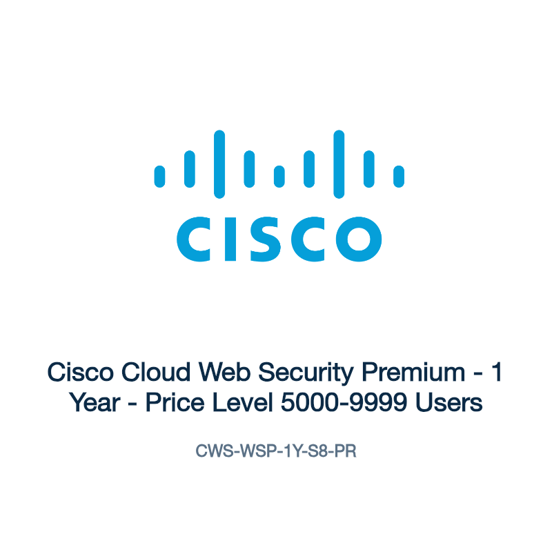 CWS-WSP-1Y-S8-PR: Cisco Cloud Web Security Premium