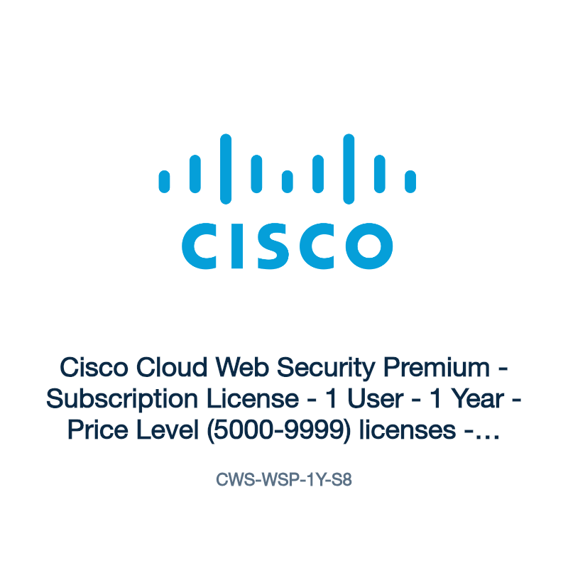 CWS-WSP-1Y-S8: Cisco Cloud Web Security Premium