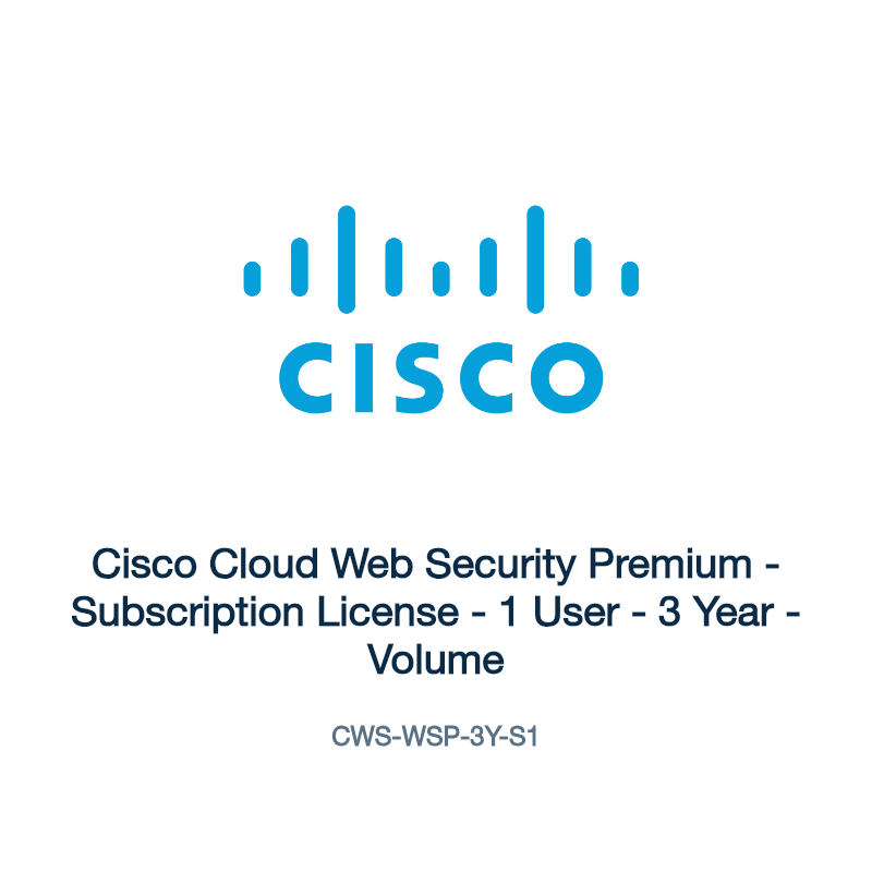 CWS-WSP-3Y-S1: Cisco Cloud Web Security Premium