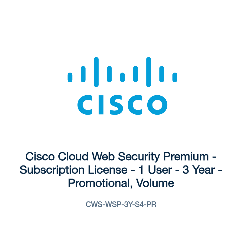 CWS-WSP-3Y-S4-PR: Cisco Cloud Web Security Premium