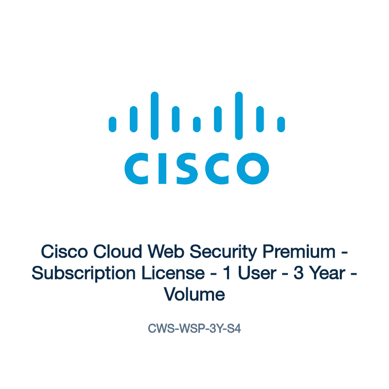 CWS-WSP-3Y-S4: Cisco Cloud Web Security Premium