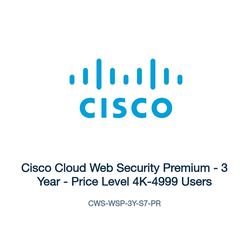 CWS-WSP-3Y-S7-PR: Cisco Cloud Web Security Premium