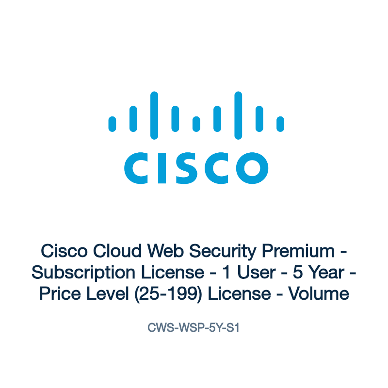 CWS-WSP-5Y-S1: Cisco Cloud Web Security Premium