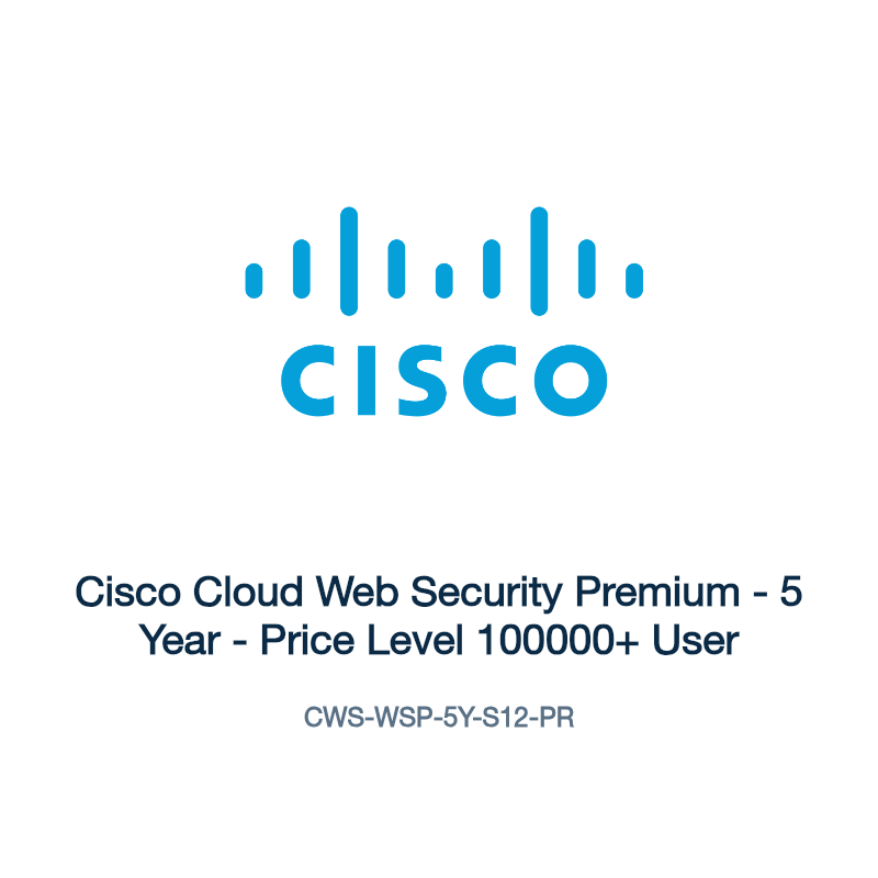 CWS-WSP-5Y-S12-PR: Cisco Cloud Web Security Premium