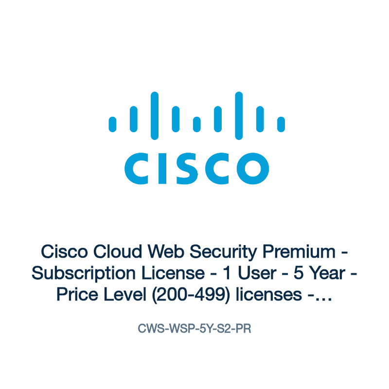 CWS-WSP-5Y-S2-PR: Cisco Cloud Web Security Premium