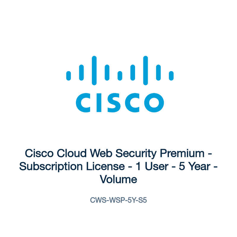 CWS-WSP-5Y-S5: Cisco Cloud Web Security Premium