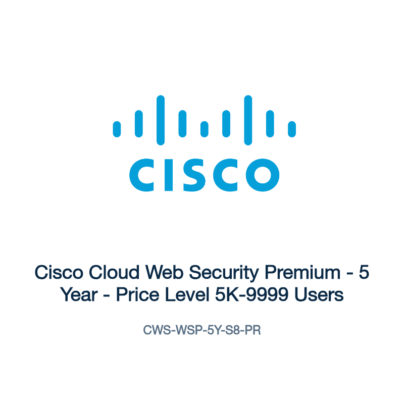 CWS-WSP-5Y-S8-PR: Cisco Cloud Web Security Premium