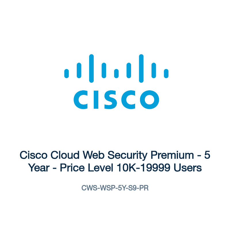 CWS-WSP-5Y-S9-PR: Cisco Cloud Web Security Premium