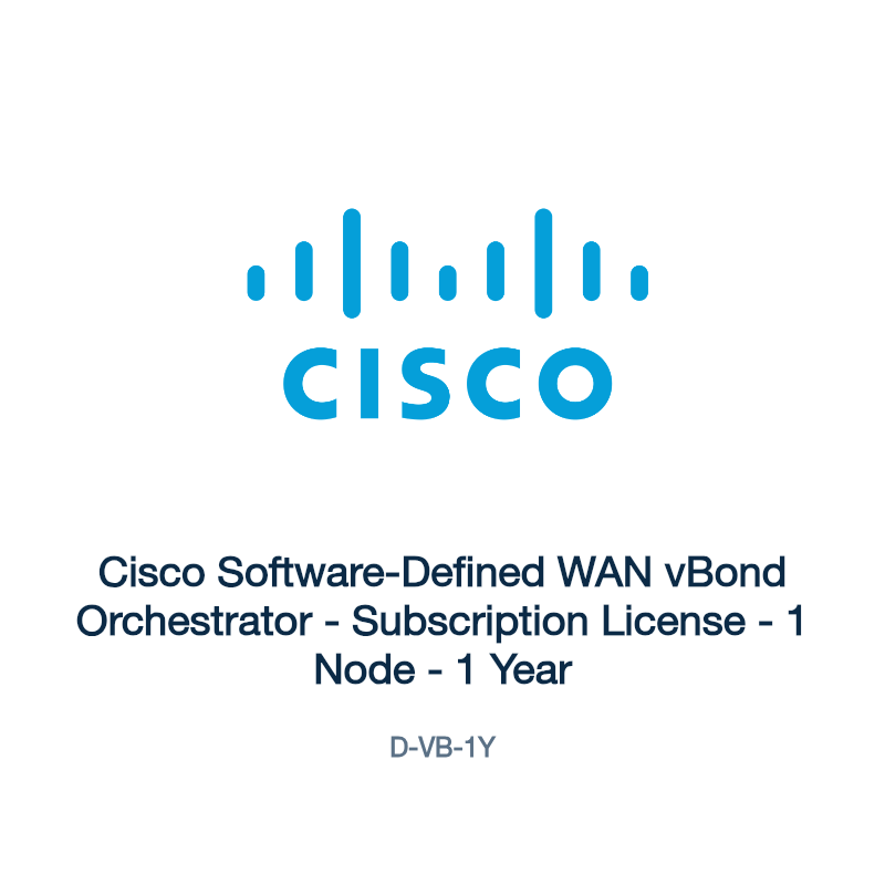 D-VB-1Y: Cisco Software-Defined WAN vBond Orchestrator