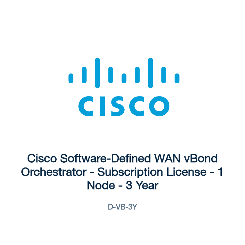 D-VB-3Y: Cisco Software-Defined WAN vBond Orchestrator