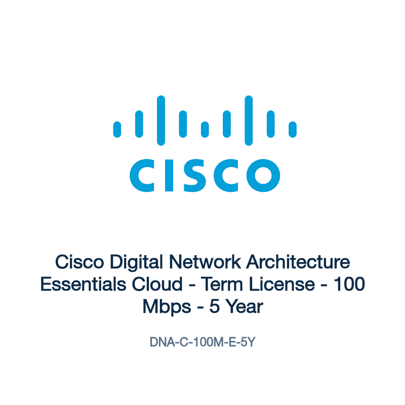 DNA-C-100M-E-5Y: Cisco Digital Network Architecture Essentials Cloud