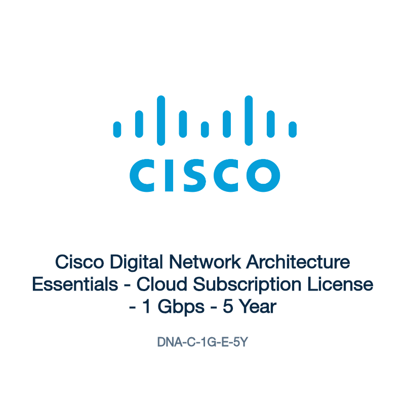 DNA-C-1G-E-5Y: Cisco Digital Network Architecture Essentials