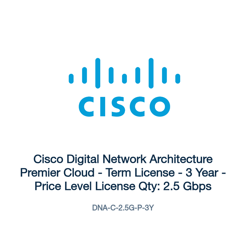 DNA-C-2.5G-P-3Y: Cisco Digital Network Architecture Premier Cloud