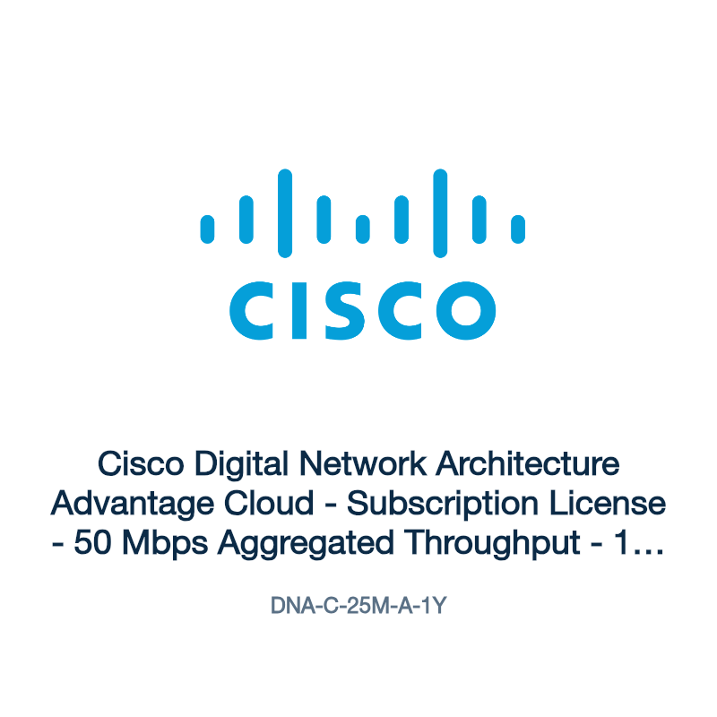 DNA-C-25M-A-1Y: Cisco Digital Network Architecture Advantage Cloud